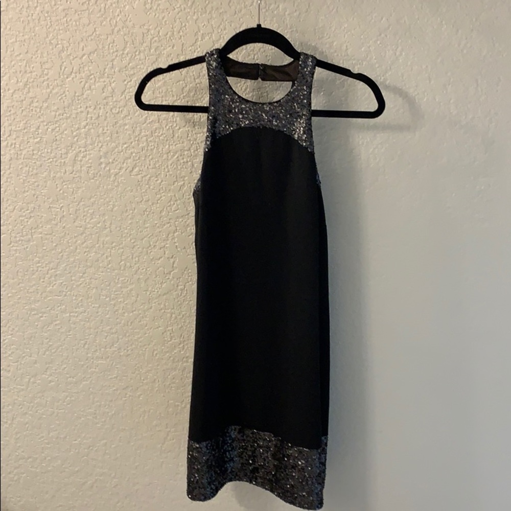 Black dress with sequin accents